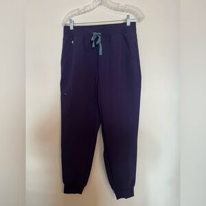 Figs High Waisted Jogger Scrub Pants in Dark Purple